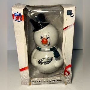 Philadelphia Eagles FOREVER COLLECTIBLES TEAM SNOWMAN 7” TALL - NFL FOOTBALL